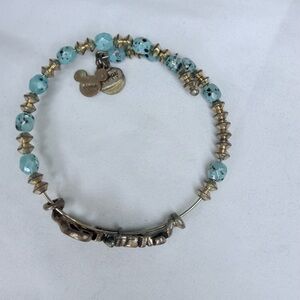 Alex and Ani Gold and Turquoise Beaded Bracelet